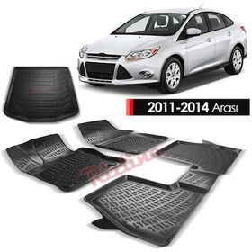Resim Ford Focus 3 Paspas Bagaj Havuzu Sedan 3D Rizline Set 2011-2014 
