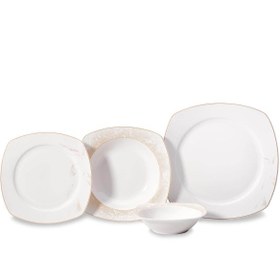 Resim Korkmaz Mona Collection 60 Parça Kare Yemek Takımı A8128 
