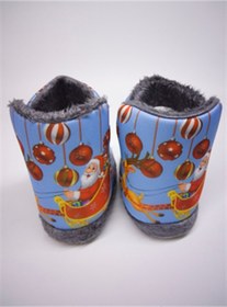 Resim Settimo Mavi Renk Noel Baba Baskılı Panduf 