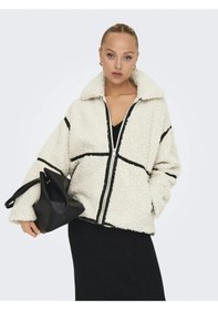 Resim Only 15322440 Onlparıs Teddy Jacket Whıte Sand Kadın Mont Beyaz 