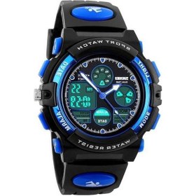 Resim Yingfu Çocuklar İçin Sporlu Dijital Kol Saati - 50m Su Geçirmez, El Işık, Zamanlayıcı, Alarm - Mavi 1163 Model Çok Renkli Çok Renkli 