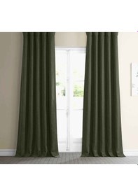 Resim Evdepo Home Keten Blackout Karartma Fon Perde Koyu Yeşil Haki 