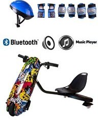 Resim Citymate Drift Car Bluetoothlu Çok Renkli Elektrikli Kaykay Hoverboard - Kask Dizlik Hediyeli 