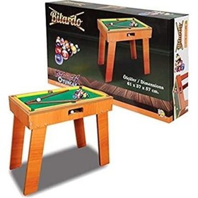Resim Ahşap Büyük Boy Ayaklı Bilardo Oyun Seti 