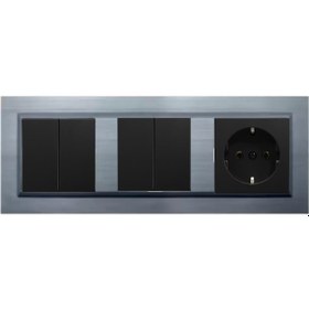 Resim Ovivo Quantum Gümüş 3'lü Set Komütatör, Komütatör Ve Topraklı Pri 