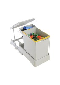 Resim Pelikan Raylı Plastik 20Lt Dolap İçi Çöp Kovası Pelikan 21500 Gri 
