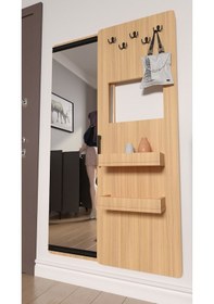 Resim Gizli Boy Aynası, Dekoratif Vestiyer, Modern Askılık, Sürgülü Kapaklı Boy Aynası, Aynalı Vestiyer 