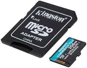 Resim Kingston 256GB Canvas Go Plus microSD Card | Up to 200MB/s | Class 10, UHS-I, U3, V30, A2 | SDCG4/256GB 