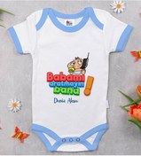 Resim Bitmeyenkartus Bk Kids Kişiye Özel Mavi Bebek Body Zıbın - Model 14 