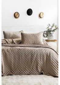 Resim Elart Porto Flame Yatak Örtüsü Tek Kişilik 180x240 Cm Bej Bej 