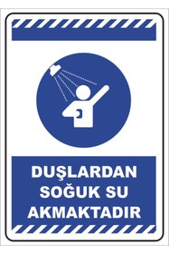 Resim vizyon trafik DUŞLARDAN SOĞUK SU 35x50 cm Galvaniz Saç 0,4 mm 