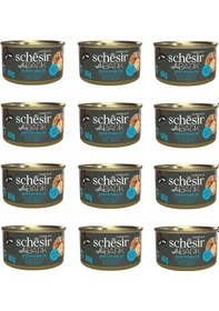 Resim Schesir After Dark Parça Etli Tavuk Ve Bıldırcın Yumurtalı Kedi Konserve 80 Gr. X 12 Adet 