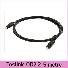 Resim Ti-Mesh Digital Fiber Optical Od2.2 Toslink Ses Kablosu - Siyah - 5M 