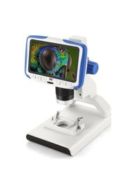 Resim Dijital Masaüstü Mikroskop Kumandalı 2 Mp 5 İnç Lcd Ekran 8 Led Işık Biyolojik Mikroskop Hassas Görüntü 