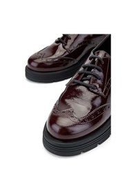 Resim Tamer Tanca Kadın Hakiki Deri Bordo Rugan Casual Ayakkabı 33 2006 Bn Ayk Sk24-25 Bordo Rgn Bordo Rugan 