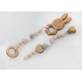 Resim Key Kids Akçaağaç Doğal Diş Kaşıyıcı Ve Emzik Askısı Ve Emzik Zin Çok Renkli 