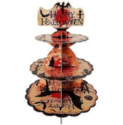 Resim Cadılar Bayramı Cupcake Standı Dekoratif 3 Katlı Kağıt Cupcake Kulesi Standı Tatlı Standıgösterildiği Gibi 