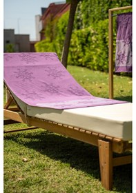 Resim Menderes Home Cotton Collection Bukle Plaj Havlusu Çark Mor 