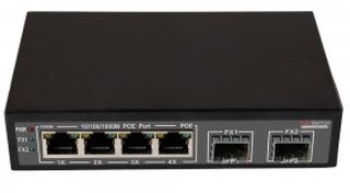 Resim 4xGigabit PoE ports + 2xSFP Gigabit Uplink 