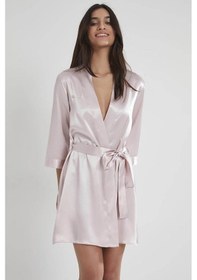 Resim Pierre Cardin Saten Kısa Tek Sabahlık 1010 Pudra (546534809) 