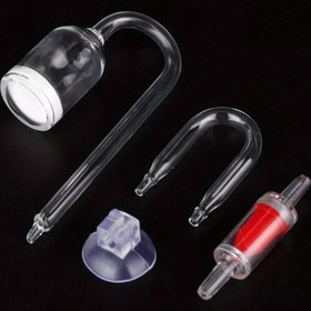 Resim Co2 Arıtıcı Su Bitkisi Co2 Arıtıcı Balık Co2 Difüzörü Balık Difüzörü U Şekilli Tüp Kontrol Valf Seti ile CO2 Arıtıcı Difüzör Su Bitkisi Balığı için 