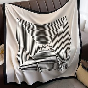 Resim Kadınların Bohem Geometrik Şerit Kare Şal - Pürüzsüz Saten Dokusu, Makinede Yıkanabilir, Rahat ve Resmi Kıyafetler için Çok Yönlü Moda Aksesuarı, Zarif Tasarım, Ona Mükemmel Hediye, Şık Kıyafet Geliştirici, Modern Elegance, Saten Bitiş 