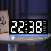 Resim Modern LED Dijital Çalar Saat - Sessiz Tiktak Etmeyen, USB Güçlü, Büyük Ekranlı Yatak Odası Saati, Ev ve Ofis İçin, Çocuk Odası Dekoru, Minimalist Tasarım, Plastik Yapı 
