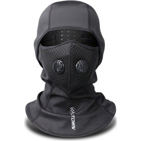 Resim Ranyeek Kışlık Bisiklet Yüz Maskesi - Rüzgar, Toz Ve Hava Kirliliğine Karşı Koruma, Nefes Valfi, Konforlu, Siyah, Tek Boy Siyah 