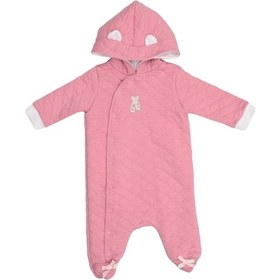 Resim Mammaramma Winter Collection Dışı İçi Pamuklu Dolgulu Kışlık Astronot Tulum Kozmonot Tulum Pembe 6-9 Ay Çok Renkli 