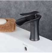 Resim Fkn Şelale Lavabo Bataryası Antik Siyah 