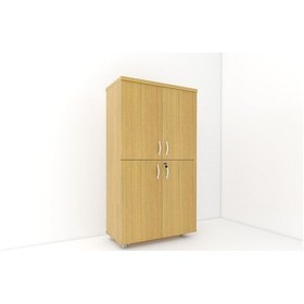 Resim Modüler Dünyası 4 Kapaklı Kitaplık Dosya Dolabı Teak - 80X38X153 Teak 