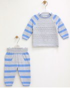 Resim Leoking Erkek Bebek Pijama Üst Tişört Alt Eşofman Gri/açıkmavi 8316 PUE-8316/Gri/AçıkMavi 