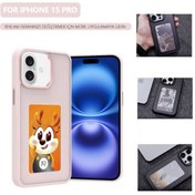 Resim İphone Uyumlu 15 Pro İçin E-mürekkep Ekran Nfc Dıy Telefon Kılıfı Pembe 