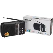 Resim Golon Bluetoothlu Fm Radyo USB Tf Kart Şarjlı Cep Radyosu Siyah Icf-8bt 
