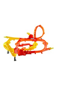 Resim HOT WHEELS Hot Ones Turbo Oyun Parkuru ve 1:64 ölçekli 2 adet oyuncak araba JFH35 