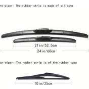 Resim Topnotch Front Rear Wiper Blades Set Citroen C4 Aircross 2012 2017 3pcs 24 21 10 