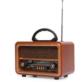 Resim NNS NS-8070BT Taşınabilir Nostaljik Radyo Bluetooth Hoparlör USB TF Destekli FM Radyo Paleon