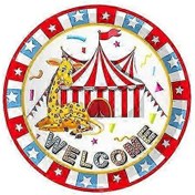 Resim Sirk Karnavalı Doğum Günü Partisi Malzemeleri Seti Tabaklar Bardaklar Peçeteler Masa Örtüsü Balonlar Afiş Hayvan Temalı Parti Süslemeleri Peçete 20 Adet Çok Renkli 