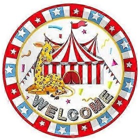 Resim Sirk Karnavalı Doğum Günü Partisi Malzemeleri Seti Tabaklar Bardaklar Peçeteler Masa Örtüsü Balonlar Afiş Hayvan Temalı Parti Süslemeleri Peçete 20 Adet Çok Renkli 