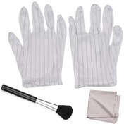 Resim Yaozixa Kamera Lens Temizlik Seti: Antistatik Eldiven + Yumuşak Fırça + Mikrofiber Mendil, Fotoğraf Makinesi Optik Temizliği İçin 