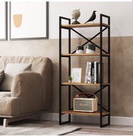 Resim Robinhome Robin Home Atlantis Metal Kitaplık 4 Raflı 138Cm As1-A 