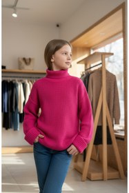 Resim Minimoda Kids Kız Çocuk Balıkçı Yaka kazak 