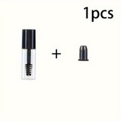 Resim 0.1oz Mini Mascara Tüpü Siyah Tornavida ile - Kokusuz, Plastik Kirpik Büyüme Serum Konteyneri Ev ve Seyahat için, Seyahat Dostu Tasarım, Kirpik Geliştirici | Şık Konteyner | Güvenli Tornavida 