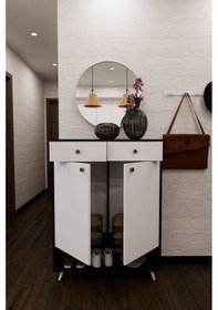 Resim Finark Geniş Çok Amaçlı Ayakkabı Dolabı Dresuar Antrasit Antrasit - Beyaz 