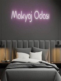 Resim Makyaj Odası Yazılı Neon Tabela Pembe 