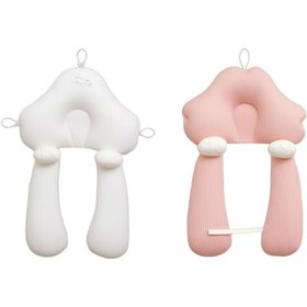 Resim Xindoker Bebek Baş Formu Düzeltme Yastığı - Dengeleyici Kanal Tasarımı İle Düz Baş Engelleme Ve Uyku Destekleyici Pembe S001 