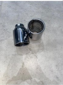 Resim Tek Çıkışlı 110mm Egzoz Ucu Yuvarlak Düz 