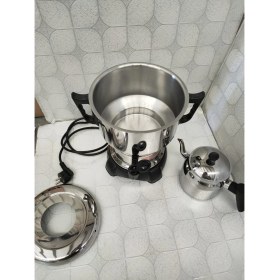 Resim Seçil 4.5 l Çelik Gri Elektrikli Semaver Hızlı Demleme ve Enerji Tasarruflu Tasarım 