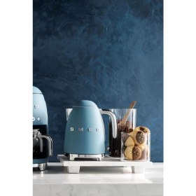 Resim smeg Mat Storm Blue® Özel Seri Kettle & 1x2 Ekmek Kızartma Makinesi ve Filtre Kahve Makine Seti 