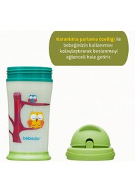 Resim Bebedor Karanlikta Parlayan Pipetli Alıştırma Bardağı 240ML 